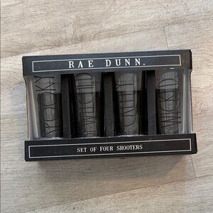 Rae Dunn Black Shooter Glass Set
